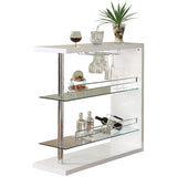 2 Shelf Pub Table with Wine Storage