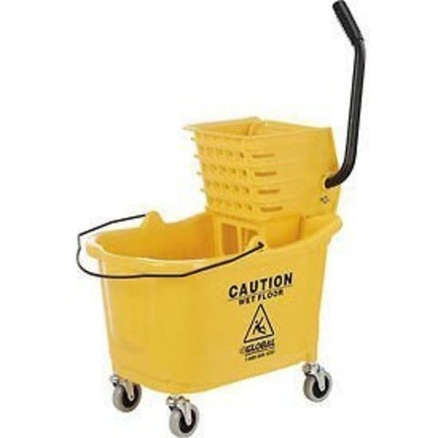 Mop Bucket And Wringer Combo 38 Qt., Side Press, Yellow