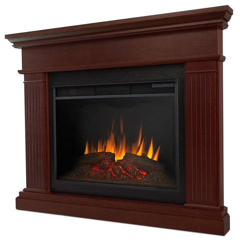 Real Flame Kennedy Grand Corner Electric Fireplace in Dark Walnut