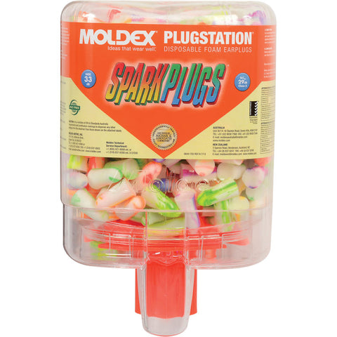 Moldex 6644 SparkPlugs® PlugStation® Earplug Dispensers, 250 Pairs/Dispenser