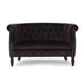 Charlotte Velvet 51.5" Rolled Arm Loveseat