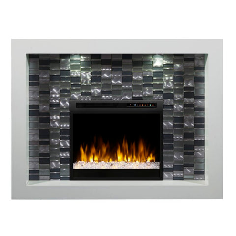 Carbone Crystal Recessed Electric Fireplace