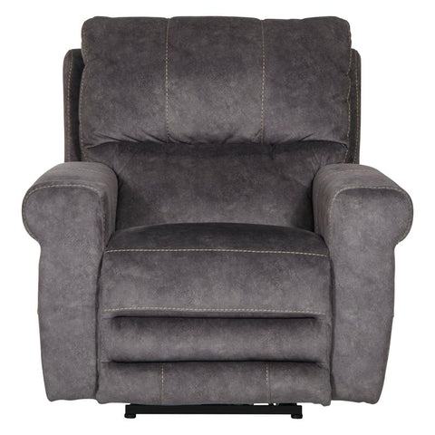 Owen Voice Controled Adjustable Headrest & Lumbar Power Recliner in Gray Fabric