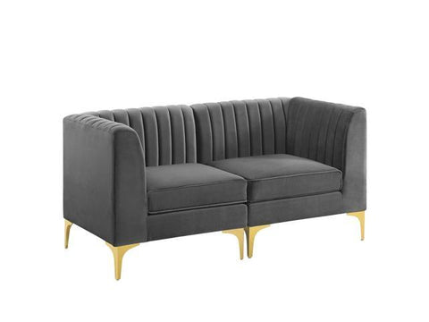 Triumph Channel Tufted Performance Velvet Loveseat