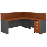 L Shaped Reception Desk with Drawers