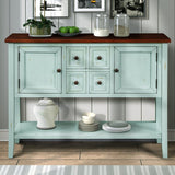 Electra 46" Wide 4 Drawer Acacia Wood Buffet Table