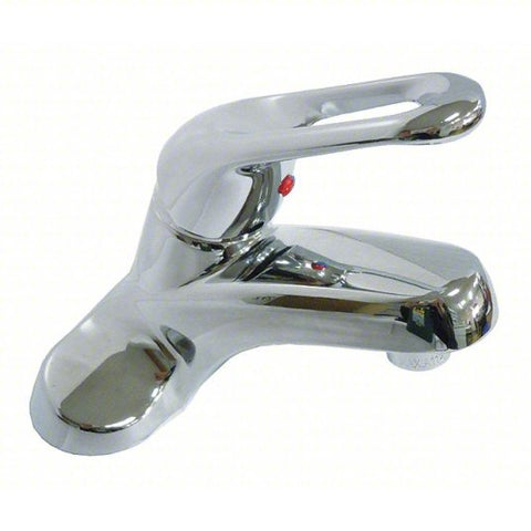 Low Arc Bathroom Faucet: Dominion Faucets, Silver, Chrome Finish, 1.2 gpm Flow Rate