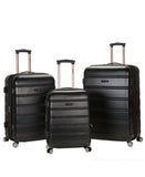 Rockland Luggage Melbourne 3 Piece Hardside Luggage Set with 30" Large Upright