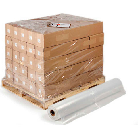4 Mil Pallet Size Shrink Bags On A Roll, 84"L x 50"W, Clear, Roll of 25 bags