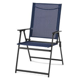 Greyson Square Set of 2 Outdoor Patio Steel Sling Folding Chair