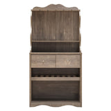 Transitional Wooden Bakers Rack