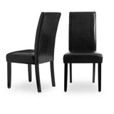 Villa Faux Leather Dining Chairs (Set of 2)