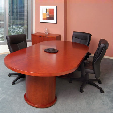 6' Racetrack Conference Table with Column Base