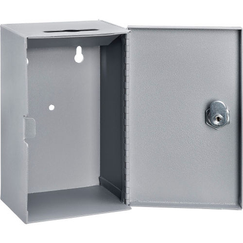 Drop-In Key Control Box, 4-3/8"W x 3-1/4"D x 7-1/4"H, Keyed Alike, Gray