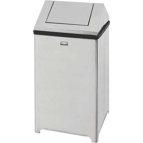 Rubbermaid® 14 Gallon Square Stainless Steel Waste Receptacle