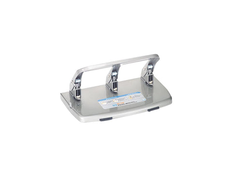 CARL 63040 40-Sheet HC-340 Heavy-Duty Three-Hole Punch Silver