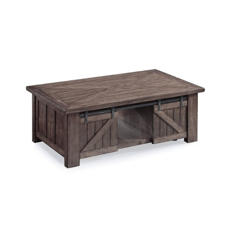 Magnussen Garrett Lift-Top Coffee Table in Weathered Charcoal