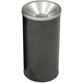 Witt Industries 2000SVN Granite Pre-Galvanized Round Steel Ash Urn, 2 Gallon Cap, Silver Vein