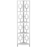 4 Shelf Modern Metal Corner Etagere Bookcase