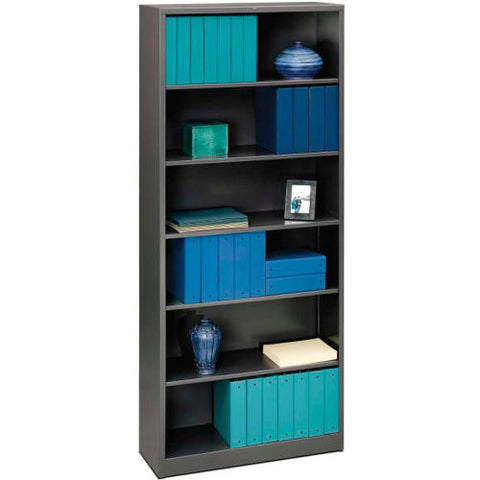 Brigade Bookcases Brigade Steel Six-Shelf Bookcase 34-1/2W Black