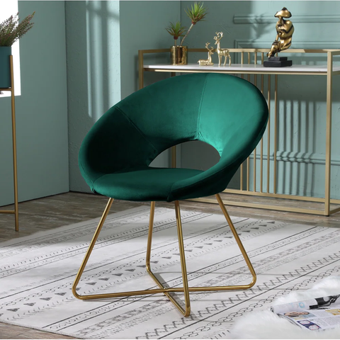 Silver Orchid Murray Velvet Upholstered Accent Chair