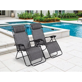 Reclining/Folding Zero Gravity Chair (Set of 2)