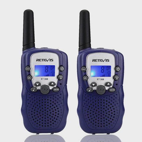 Retevis RT388 Kids Walkie Talkies 22 Channels FRS Two Way Radio Toy for Boys and Girls(Blue, 2 Pack)
