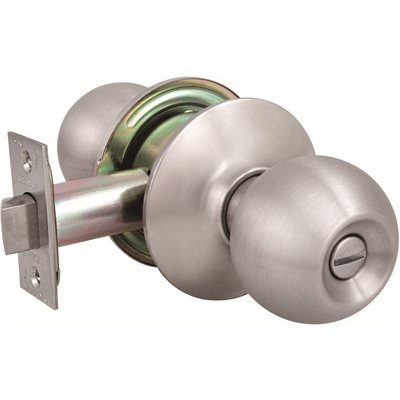 US Lock 2010 GR2 2-3/4 in. Backset US32D Privacy Bed/Bath Ball Door Knob