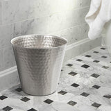 Hand Hammered Aluminum 2 Gallon Waste Basket