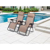 Reclining/Folding Zero Gravity Chair (Set of 2)