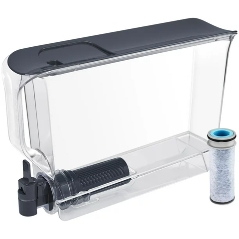 Brita Extra Large 25 Cup Filtered Water Dispenser with 1 Stream Filter, Ultraslim, Dark Blue