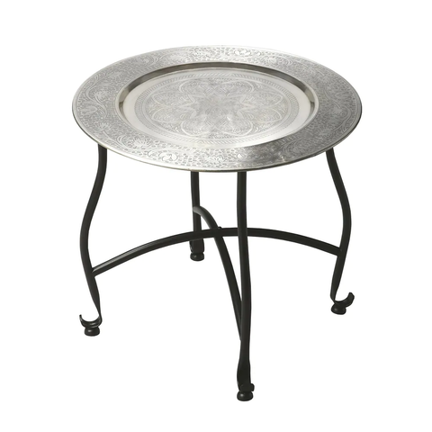 Handmade Moroccan Metal Tray Table