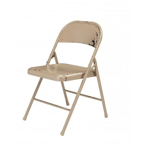 National Public Seating Commercialine All-Steel Folding Chair, Beige