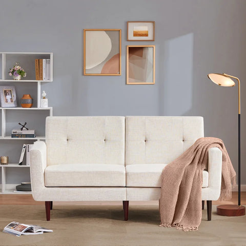 60.2" W Square Arm Loveseat