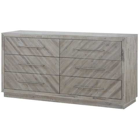 6 Drawer Solid Wood Dresser in Rustic Latte