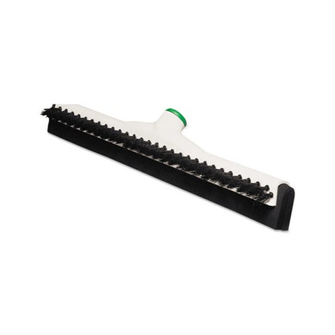 Sanitary Brush w/Squeegee, 18" Brush, Moss Handle