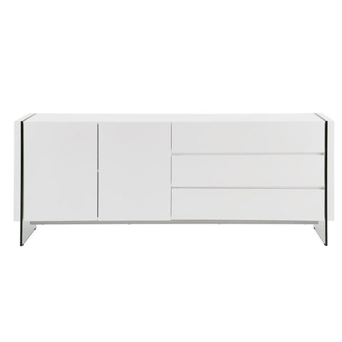 Modern Il Vetro Engineered Wood Buffet-Server in White