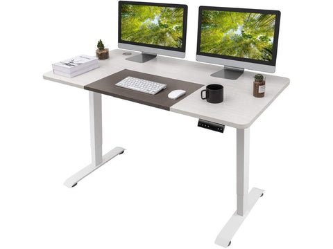 Electric Height Adjustable Standing Desk 55 Inches Computer Desk