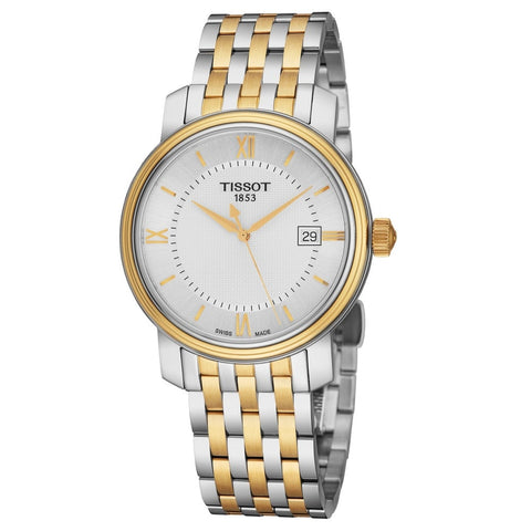 Tissot Men's T097.410.22.038.00 'Bridgeport' Silver Dial Two Tone Stainless Steel Swiss Quartz Watch