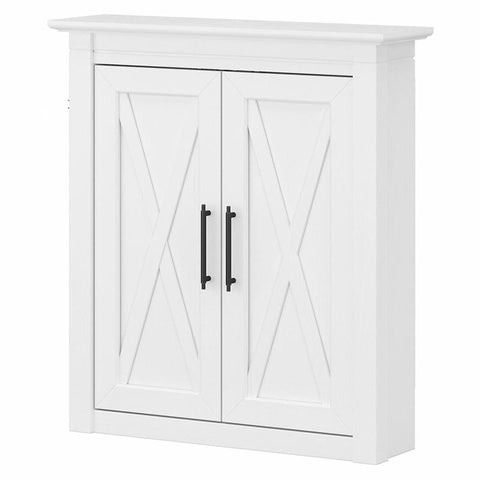 Bathroom Wall Cabinet with Doors in White Ash - Engineered Wood