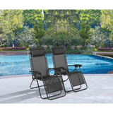 Reclining/Folding Zero Gravity Chair (Set of 2)