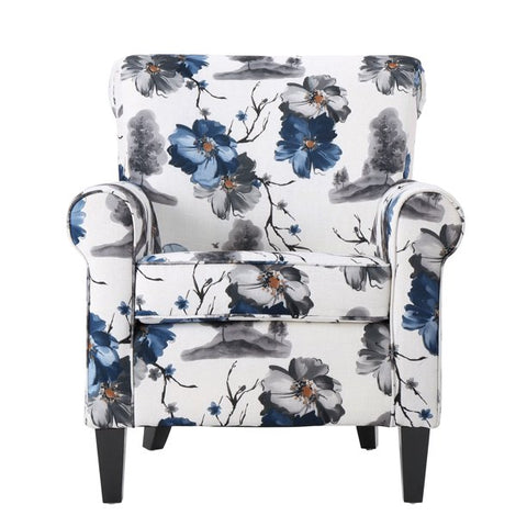 Noble House Dior Fabric Club Chair, Multi-color