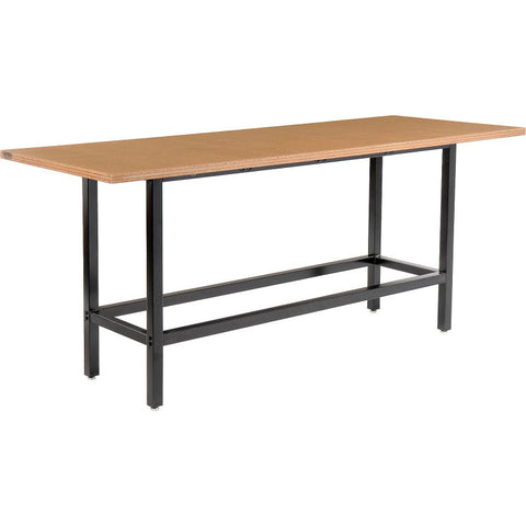 Interion® Standing Height Table With Power, 96"L x 36"W, Natural