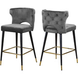 28"H Velvet Bar Stool