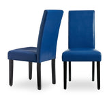 Villa Faux Leather Dining Chairs (Set of 2)