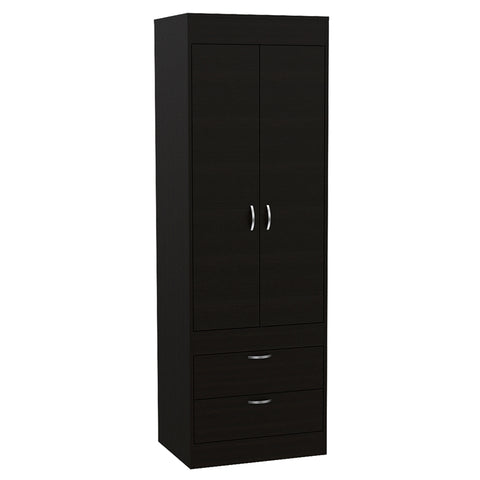 Contemporary Engineered Wood Lisboa 2 Drawer 2 Door armoire in Black