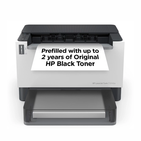 HP LaserJet Tank 2504dw Wireless Black-and-White Laser Printer with up to 5,000 pages