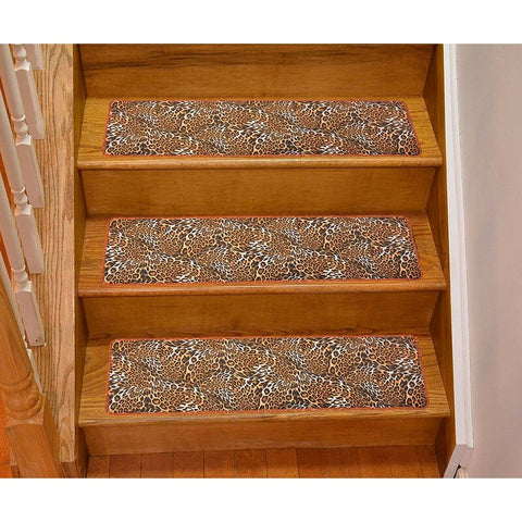 Harini Designs Slip Resistant Orange Stair Tread set of 13-30'' L x 8'' W