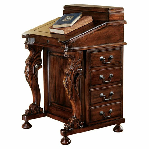 Solid Wood Secretary Desk with Hutch