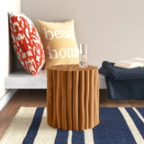 Bengal Solid Wood Pedestal End Table